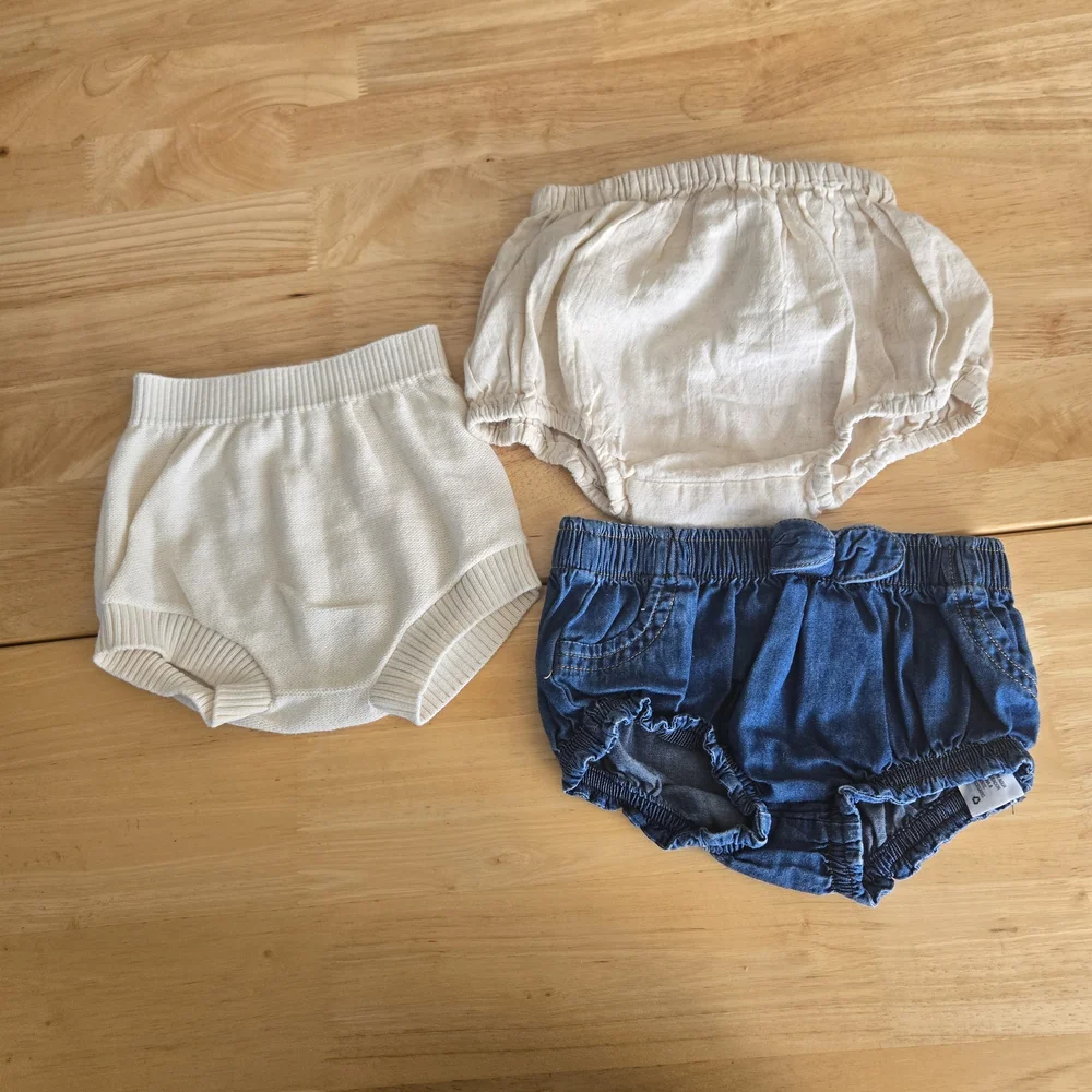 Cat & Jack Blue and Cream Diaper Covers Set